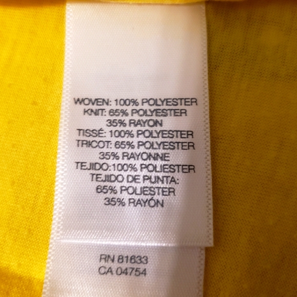 KENNETH COLE REACTION Top, Yellow/White Sleeveless Buttons Size P/S - Picture 4 of 5